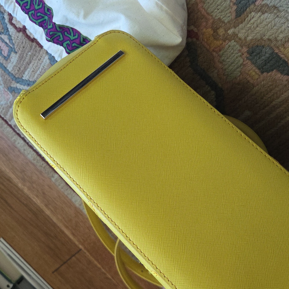 NWT Tory Burch Quilted Mini Robinson Yellow Handbag - Picture 5 of 6